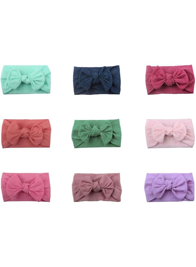 شواي ربطات شعر مرنة ناعمة بعقدة فيونكة للبنات (ألوان عشوائية) 6 قطع - Image 3