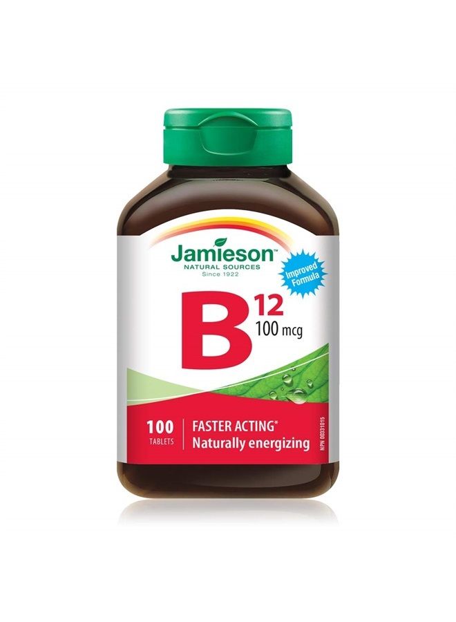 Jamieson B12 100 mcg (METHYLCOBALAMIN), 100 tablets - Image 1
