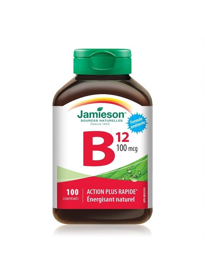 Jamieson B12 100 mcg (METHYLCOBALAMIN), 100 tablets - Image 2