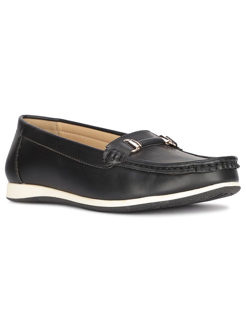 Bata Women's Slip-on Loafer - Black (4 UK) (5516145) - Image 1