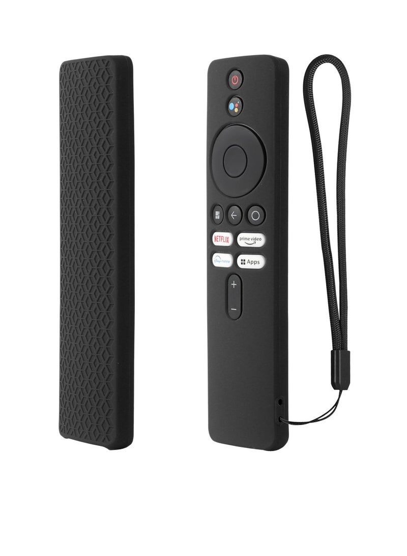 SYOSI Protective Remote Case for Redmi 4K Ultra 43 inch, Xiaomi OLED Series 55 inch, and Xiaomi 5A Series 32/40/43 inch TV Remote Control - Shockproof Silicone Cover - Anti-Slip - Black - Image 1