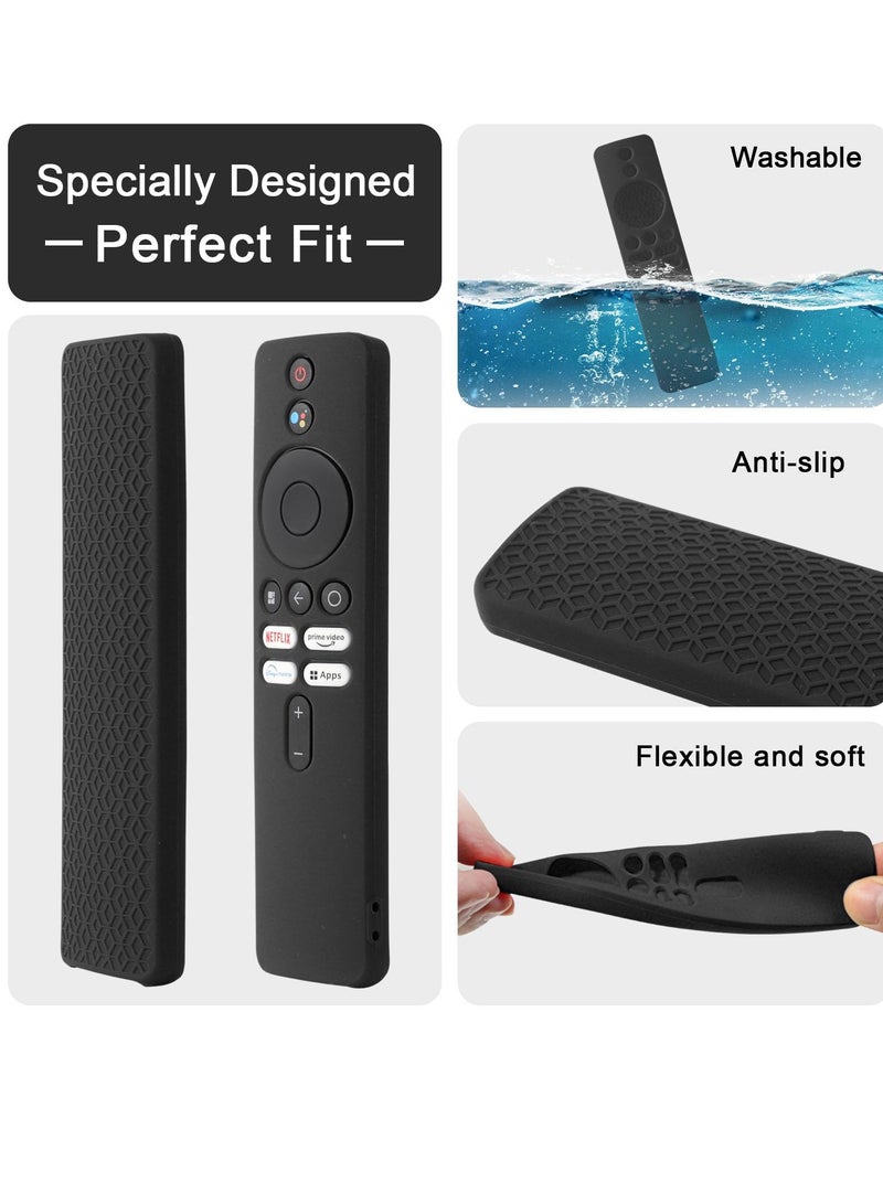SYOSI Protective Remote Case for Redmi 4K Ultra 43 inch, Xiaomi OLED Series 55 inch, and Xiaomi 5A Series 32/40/43 inch TV Remote Control - Shockproof Silicone Cover - Anti-Slip - Black - Image 2