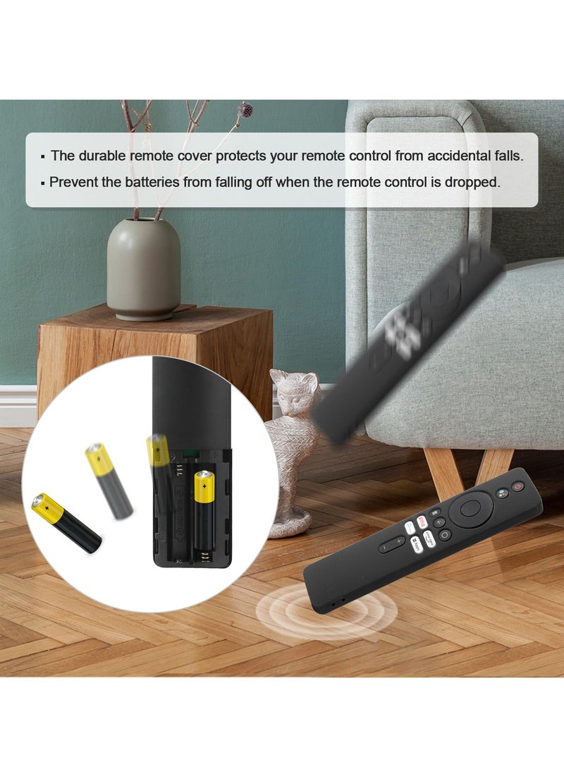 SYOSI Protective Remote Case for Redmi 4K Ultra 43 inch, Xiaomi OLED Series 55 inch, and Xiaomi 5A Series 32/40/43 inch TV Remote Control - Shockproof Silicone Cover - Anti-Slip - Black - Image 4