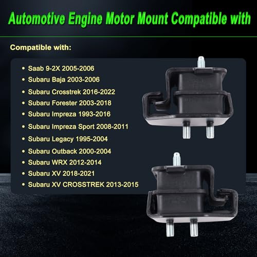 SHICHU Engine Motor Mount Compatible with 20052006 Saab 92X 9322 Baja Crosstrek Forester Impreza Impreza Sport Legacy Outback WRX XV CROSSTREK Replacement for 32007088 32007089 32011446 41022AC110 - Image 3
