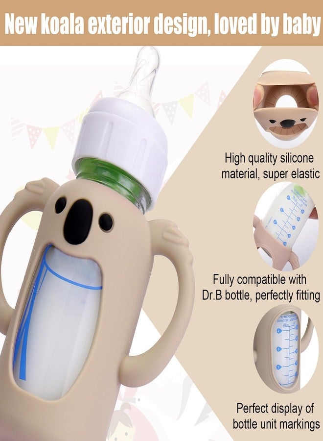 Mity rain 3 Pack Silicone Sleeves for Dr. Brown's Glass Bottles 4 OZ - Anti Breakage Baby Bottle Holder, Compatible with Dr. Brown's Glass Bottles for Babies with Handle - Image 3