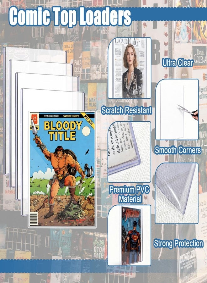 Ysglory Comic Book Top Loaders 10ct Comics Storage Protector Sleeves Plastic Rigid Holder Crystal Clear Protection for Current Modern Comic Book Collectors Storage Display - Image 5