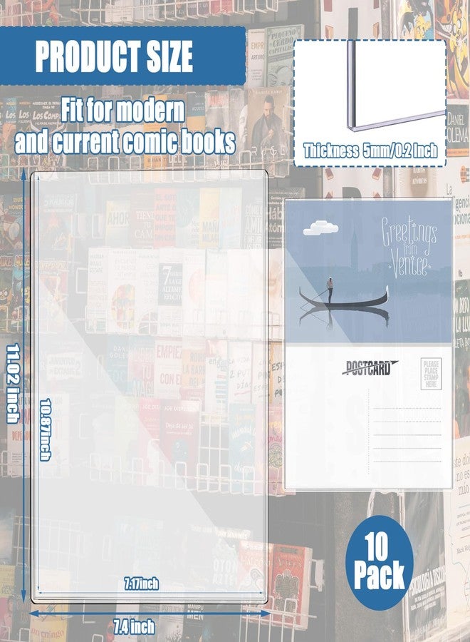 Ysglory Comic Book Top Loaders 10ct Comics Storage Protector Sleeves Plastic Rigid Holder Crystal Clear Protection for Current Modern Comic Book Collectors Storage Display - Image 2