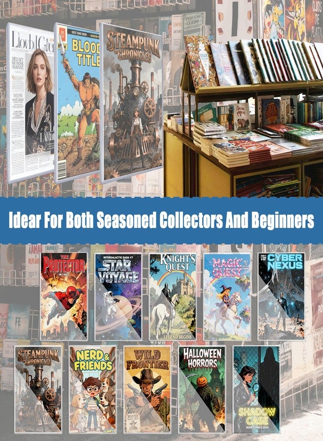 Ysglory Comic Book Top Loaders 10ct Comics Storage Protector Sleeves Plastic Rigid Holder Crystal Clear Protection for Current Modern Comic Book Collectors Storage Display - Image 4
