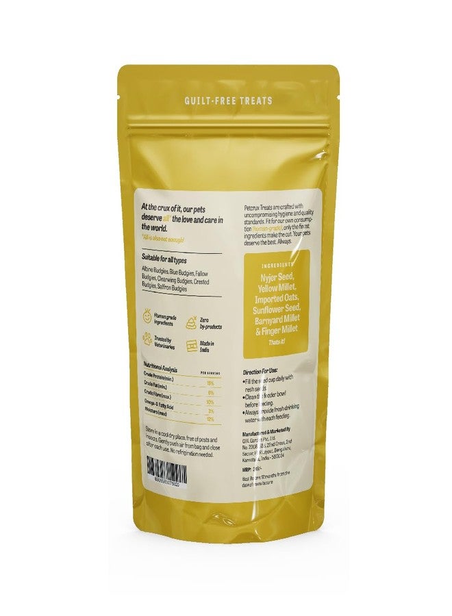 Petcrux Bird Food - Blend of 6 Grains & Mixed Seeds - Clean, Additive-Free Bird Feed with Nyjer, Millet, Oats, Sunflower - 100% Natural & Healthy Mix for All Birds (1000 g) - Image 2