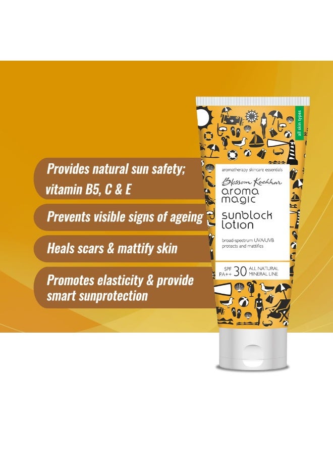 أروما ماجيك غسول واقي من الشمس بعامل حماية من الشمس SPF 30 PA ++ غير لامع مع حماية واسعة الطيف من الأشعة فوق البنفسجية UVA/UVB |لجميع أنواع البشرة |100 مل - Image 2