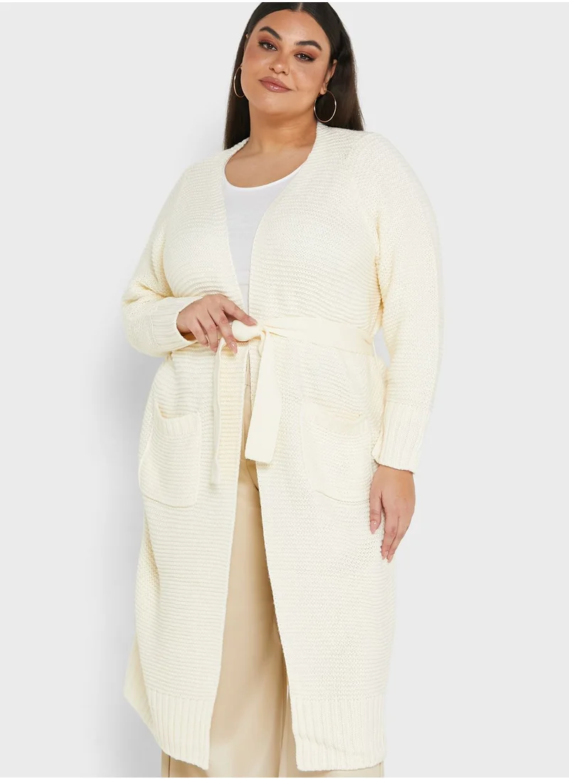 Vero Moda Curve Tie Detail Knitted Cardigan