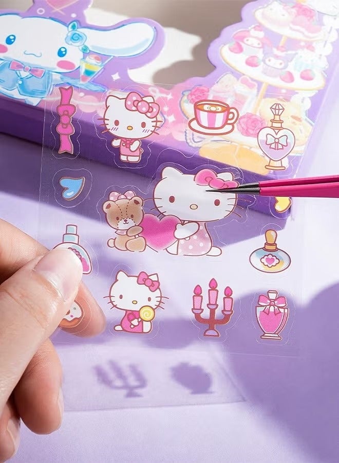 Sanrio Anime Girl Stickers - 100 Sheets Sanrio Stickers Kit, Vinyl Cartoon Aesthetic Decorative Sticker Set, Ideal for Scrapbooking, Journaling, Laptops and Room Decoration - Image 4