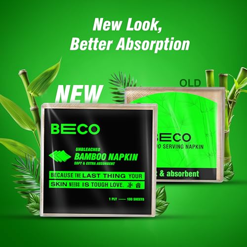 Beco Bamboo Serving Napkins, 600 Pulls, 1 Ply, Ecofriendly Tissue Papers, 100 Pulls Each (pack of 6), Biodegradable Serving Napkins - Image 2