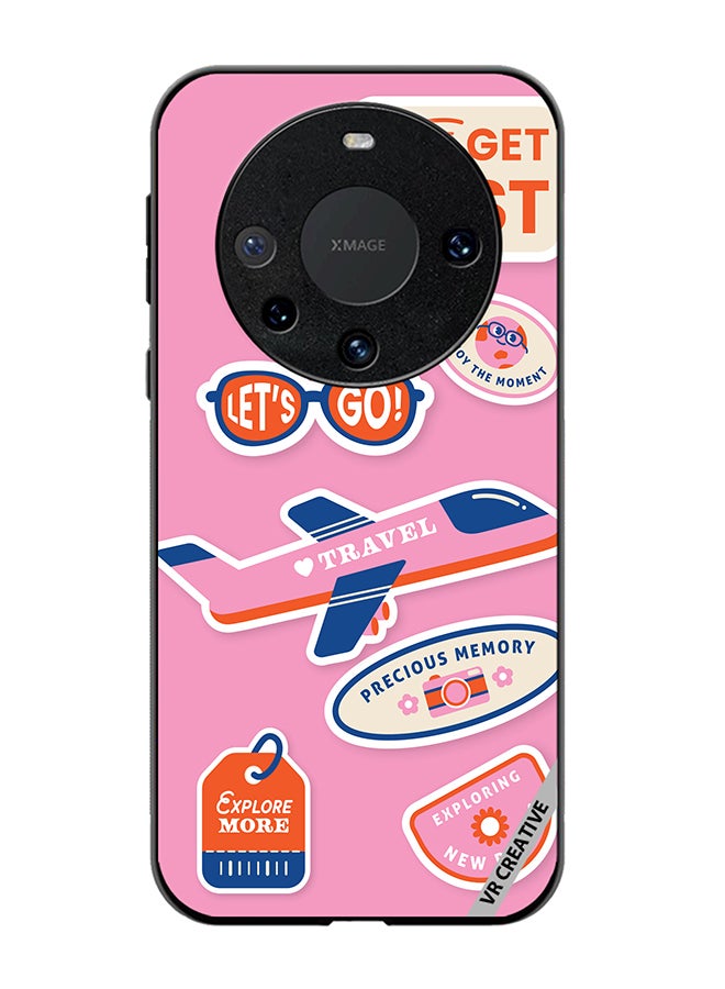 VR CREATIVE Protective Case Cover For Huawei Mate 60 Travel Sticker Design Multicolour - Image 1