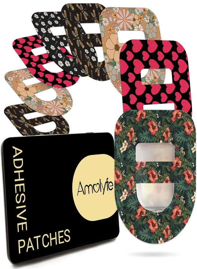 Amolyfe Omnipod 5 Adhesive Patches Waterproof, 20 Pack Amolyfe Omnipod Overpatches with Stretchable Strap, Breathable, Long-Lasting Medical Adhesive, Premium Hinged Tin (Heart) - Image 1
