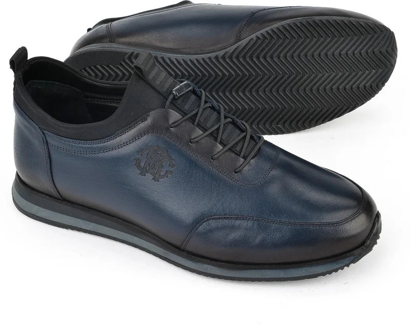 زيا Men's Leather Shoes 151745Z0807 Navy Blue