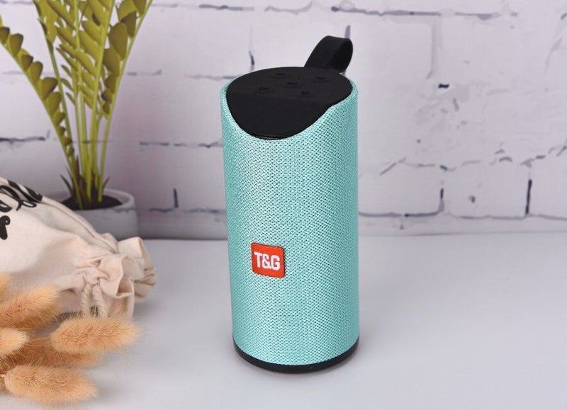 مكبر صوت بلوتوث TG113 الأكثر مبيعًا - ميني محمول من القماش مع مضخم صوت لاسلكي وفتحة بطاقات، هدية مثالية