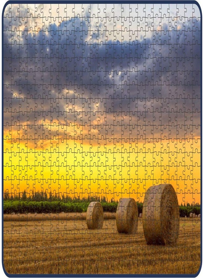 Webby Farm with Hay Bales Jigsaw Puzzle, 500 Pieces - Image 2