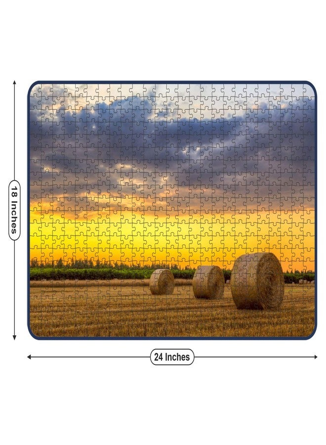 Webby Farm with Hay Bales Jigsaw Puzzle, 500 Pieces - Image 5