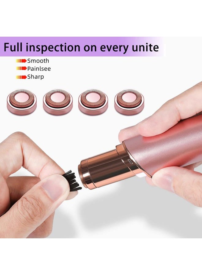 BECHY Facial Hair Remover Replacement Heads for Generation 1 Finishing Touch Flawless Facial Hair Removal Tool for Women,18K Gold-Plated Rose Gold 4 Count,First Generation by BECHY. - Image 4