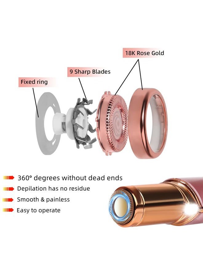 BECHY Facial Hair Remover Replacement Heads for Generation 1 Finishing Touch Flawless Facial Hair Removal Tool for Women,18K Gold-Plated Rose Gold 4 Count,First Generation by BECHY. - Image 3