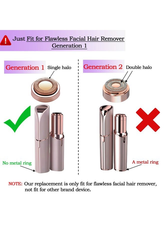 BECHY Facial Hair Remover Replacement Heads for Generation 1 Finishing Touch Flawless Facial Hair Removal Tool for Women,18K Gold-Plated Rose Gold 4 Count,First Generation by BECHY. - Image 2