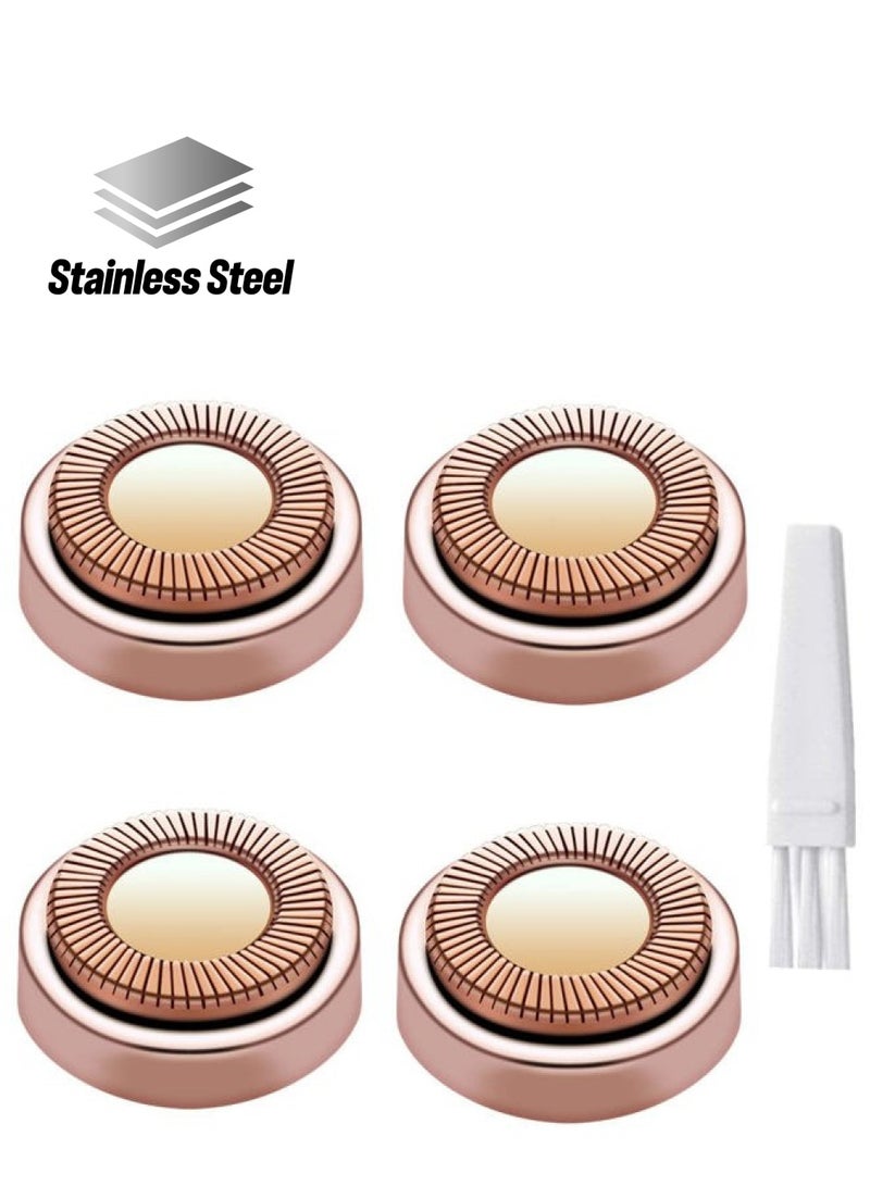 BECHY Facial Hair Remover Replacement Heads for Generation 1 Finishing Touch Flawless Facial Hair Removal Tool for Women,18K Gold-Plated Rose Gold 4 Count,First Generation by BECHY. - Image 1
