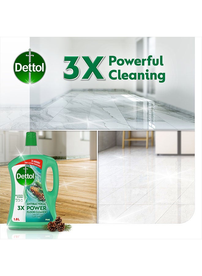 Dettol Pine Antibacterial Power Floor Cleaner Green 1.8Liters - Image 3