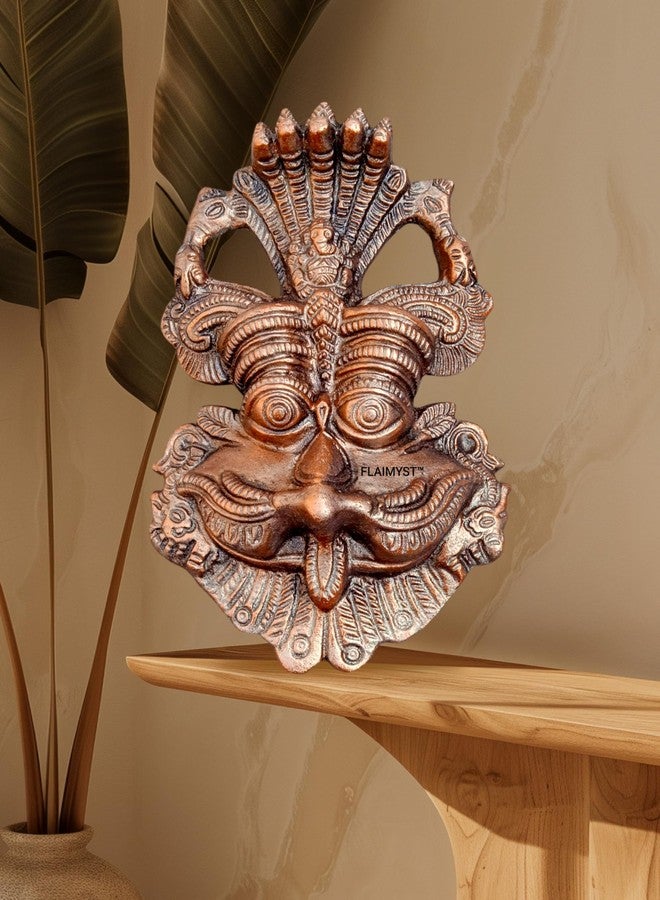 FLAIMYST Kirtimukha for Home Entrance in Aluminium Metal | Nazar Battu for Home Entrance (Copper (CKM)) - Image 5