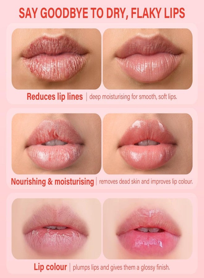 ulluxe Lip Mask Set 4 Pcs, Lip Butter Overnight Treatment with Vitamin C & Hyaluronic Acid Hydrate, Glossy, Moisturize Dry Lips, for Softer & Smoother Lips, Night Repair Lip Sleeping Mask Gift for Women - Image 3