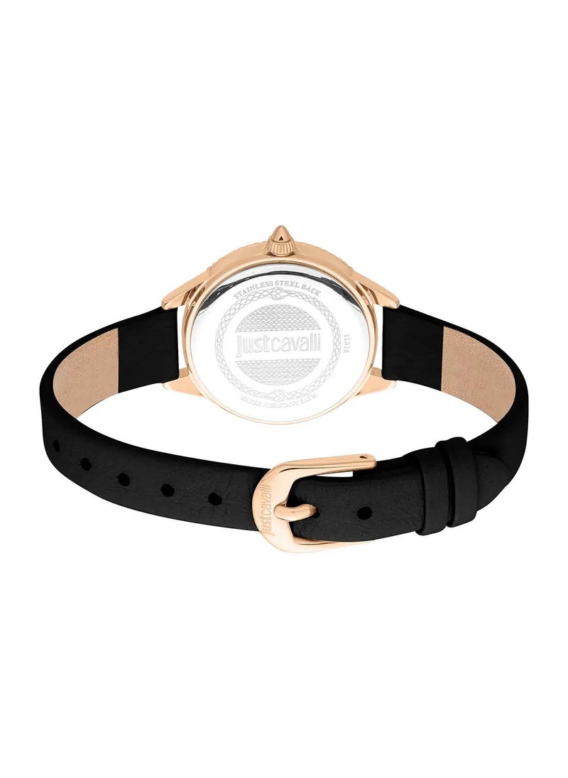 Just Cavalli - Women's Round Shape Leather Wrist Watch JC1L316L0035 - 30 Mm - Image 1