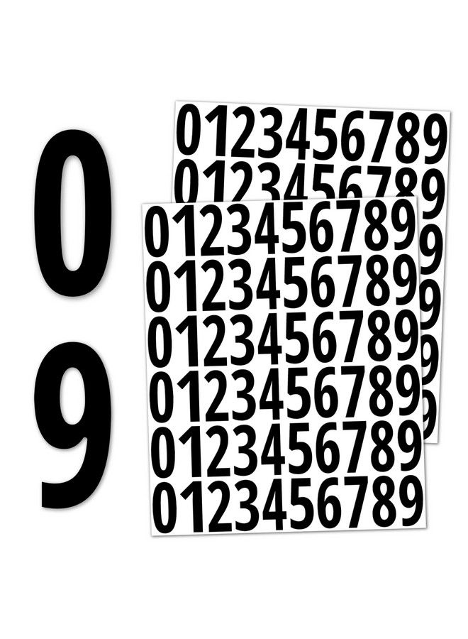 TownStix 600 Pieces 1" Number Stickers Waterproof Vinyl Stick On Numbers Black - Image 2