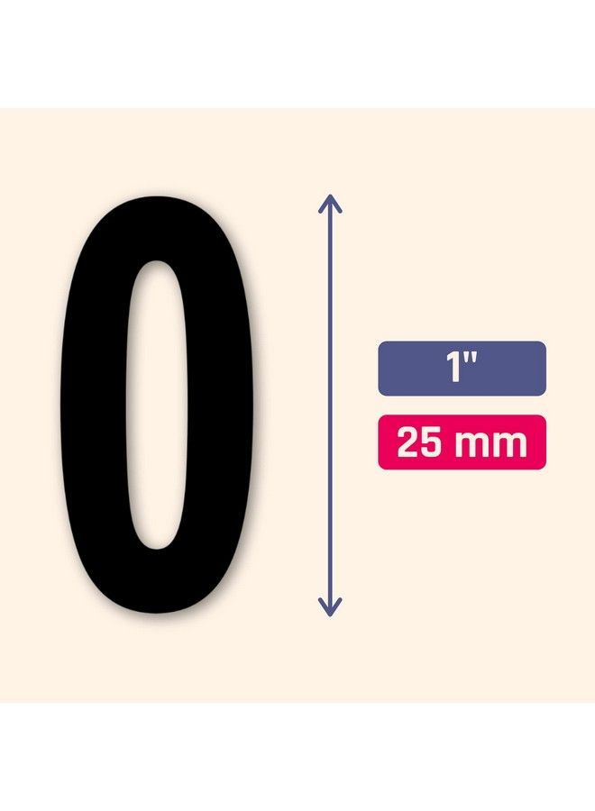 TownStix 600 Pieces 1" Number Stickers Waterproof Vinyl Stick On Numbers Black - Image 4