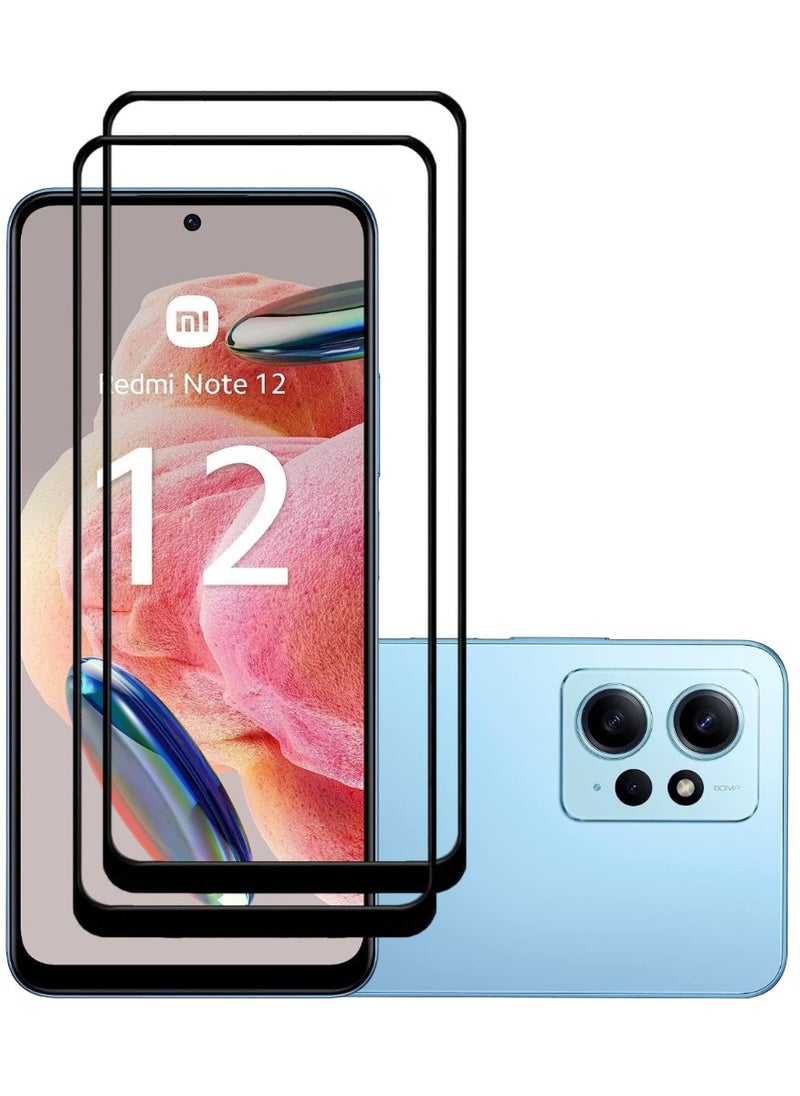 ACLIX 2 Pieces Antistatic ESD Dustproof Premium Quality High Definition Tempered Glass Screen Protector Designed For Xiaomi Redmi Note 12 4G - Image 1
