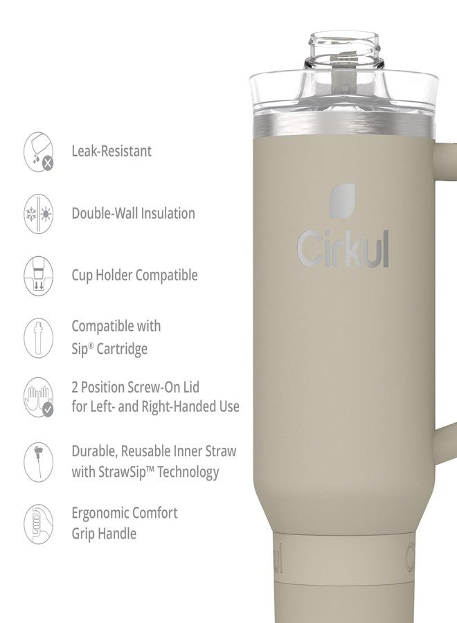 Cirkul كوب سيركول 40 أونصة من الفولاذ المقاوم للصدأ مع مقبض، مزود بشفاطة سترا سليب™، معزول بجدار مزدوج - Image 3
