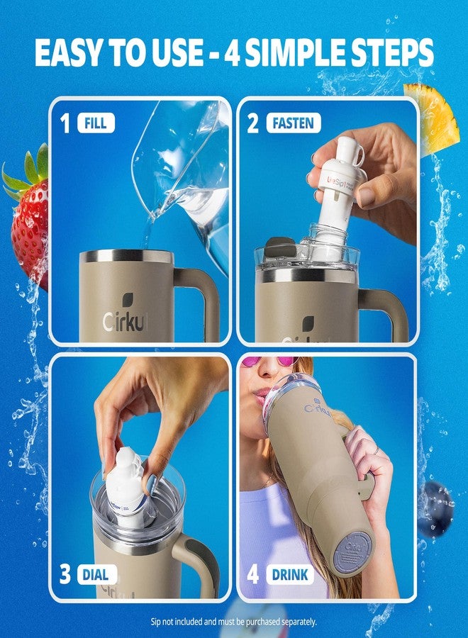 Cirkul كوب سيركول 40 أونصة من الفولاذ المقاوم للصدأ مع مقبض، مزود بشفاطة سترا سليب™، معزول بجدار مزدوج - Image 4