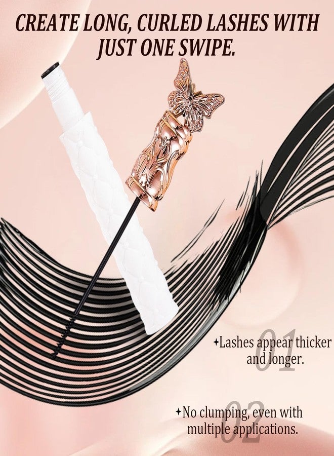 hadaclub Mascara,Waterproof Sweat-Proof & Long-Lasting Mascarafor Everyday Wear,Thick, Curling,Waterproof, Sweat-proof, Lengthening, Non-smudged(2PCS) - Image 4