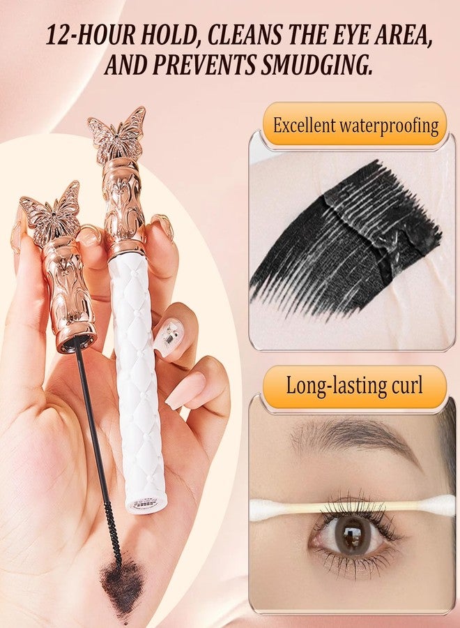 hadaclub Mascara,Waterproof Sweat-Proof & Long-Lasting Mascarafor Everyday Wear,Thick, Curling,Waterproof, Sweat-proof, Lengthening, Non-smudged(2PCS) - Image 2