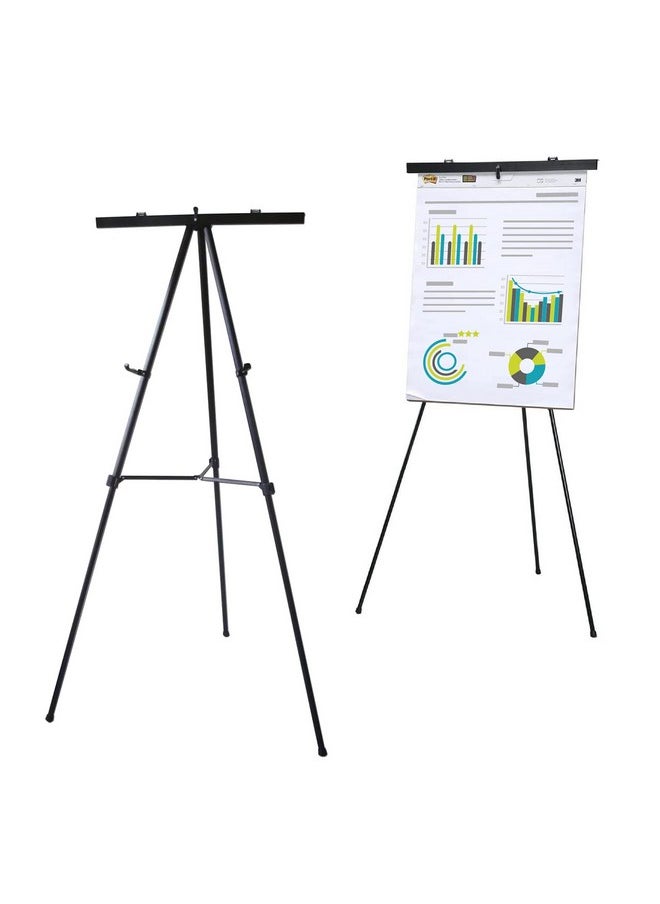 Audio-Visual Direct - Lightweight Aluminum Flipchart Presentation Easel 70 Inches Black - Image 1