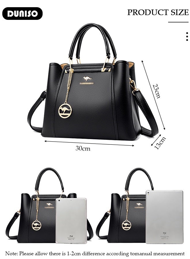 DUNISO Fashion Women Handbags PU Leather Waterproof Adjustable Handle Satchel Shoulder Bags Ladies Tote Bag Casual Crossbody Bags for Womens  - Image 2