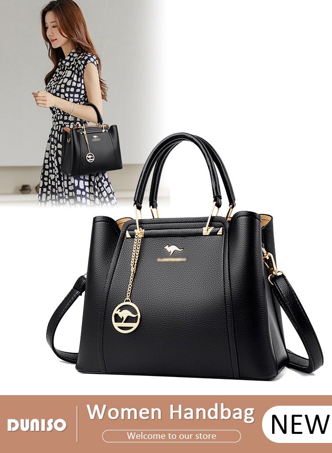 DUNISO Fashion Women Handbags PU Leather Waterproof Adjustable Handle Satchel Shoulder Bags Ladies Tote Bag Casual Crossbody Bags for Womens  - Image 1