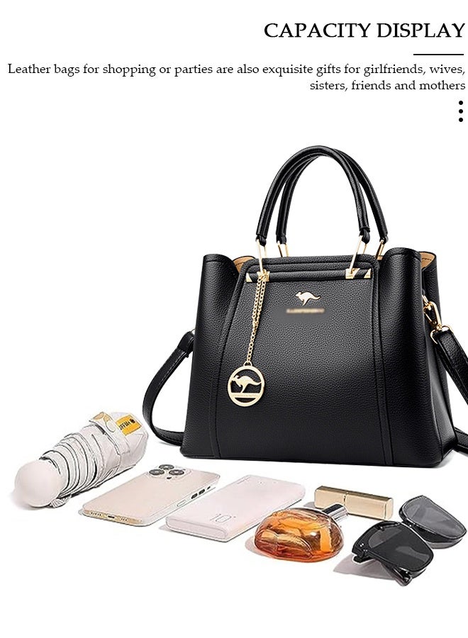 DUNISO Fashion Women Handbags PU Leather Waterproof Adjustable Handle Satchel Shoulder Bags Ladies Tote Bag Casual Crossbody Bags for Womens - Image 4