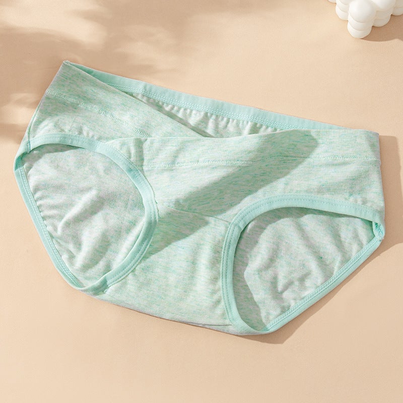 Maternity Low-Waist V-Panties Cotton Comfort Breathable Dark blue  - Image 3