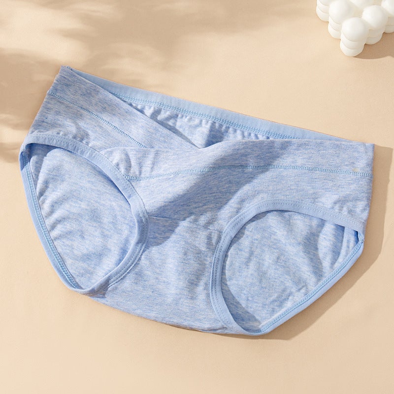 Maternity Low-Waist V-Panties Cotton Comfort Breathable Dark blue  - Image 1