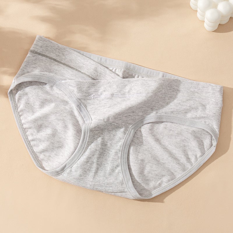 Maternity Low-Waist V-Panties Cotton Comfort Breathable Dark blue  - Image 4
