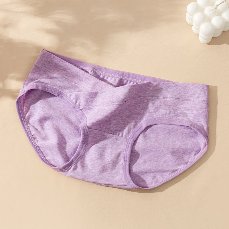 Maternity Low-Waist V-Panties Cotton Comfort Breathable Dark blue  - Image 2