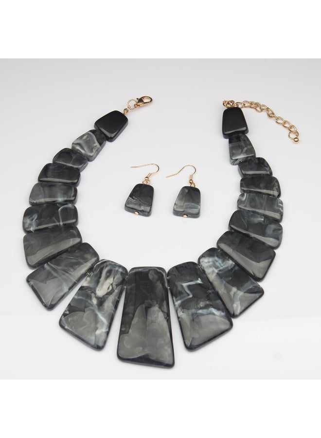 NIBEMINENT Vintage Personality Necklace and Earring Set