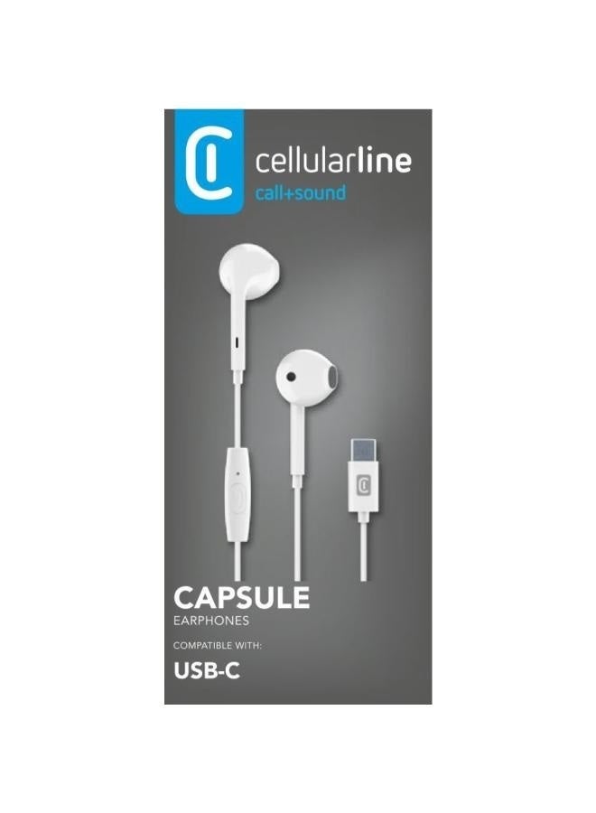 سيلولار لاين سماعة رأس ستيريو داخل الأذن من نوع Capsule USB-C - Image 3