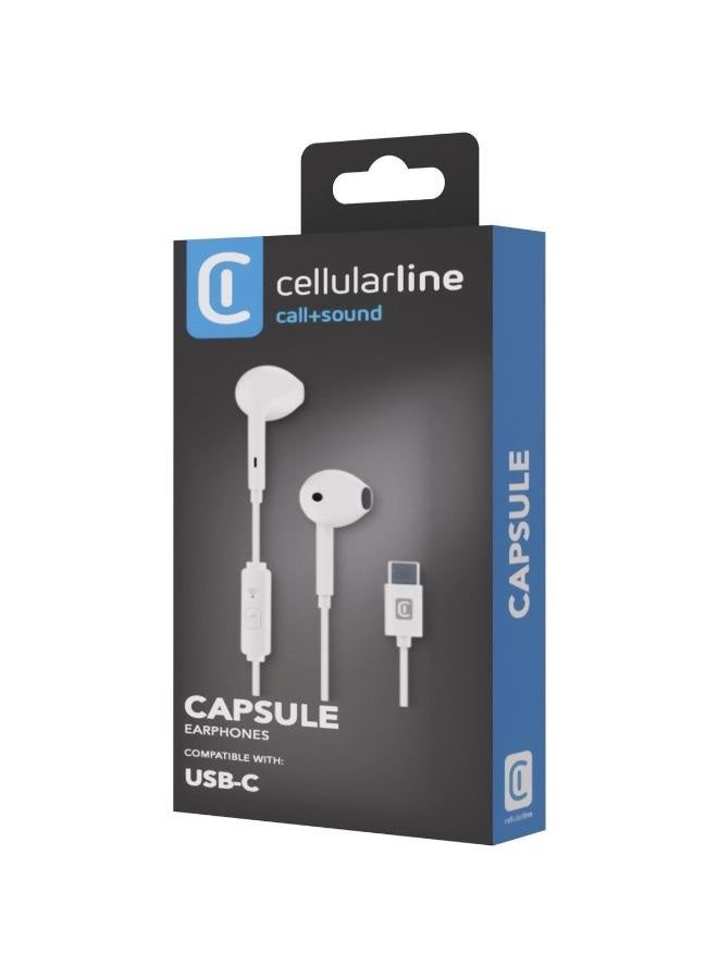 سيلولار لاين سماعة رأس ستيريو داخل الأذن من نوع Capsule USB-C - Image 4