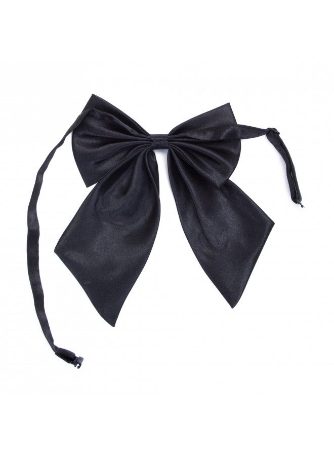 Kajeer Ladies Girl Bowknot Bow Tie - Adjustable Pre-tied Solid Color Handmade Bowties for Women Costume Accessory - Image 2